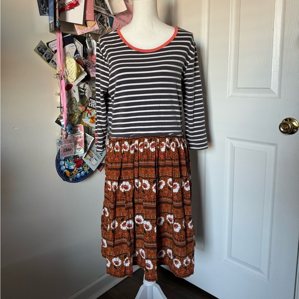 Matilda Jane Striped Floral Dress Large